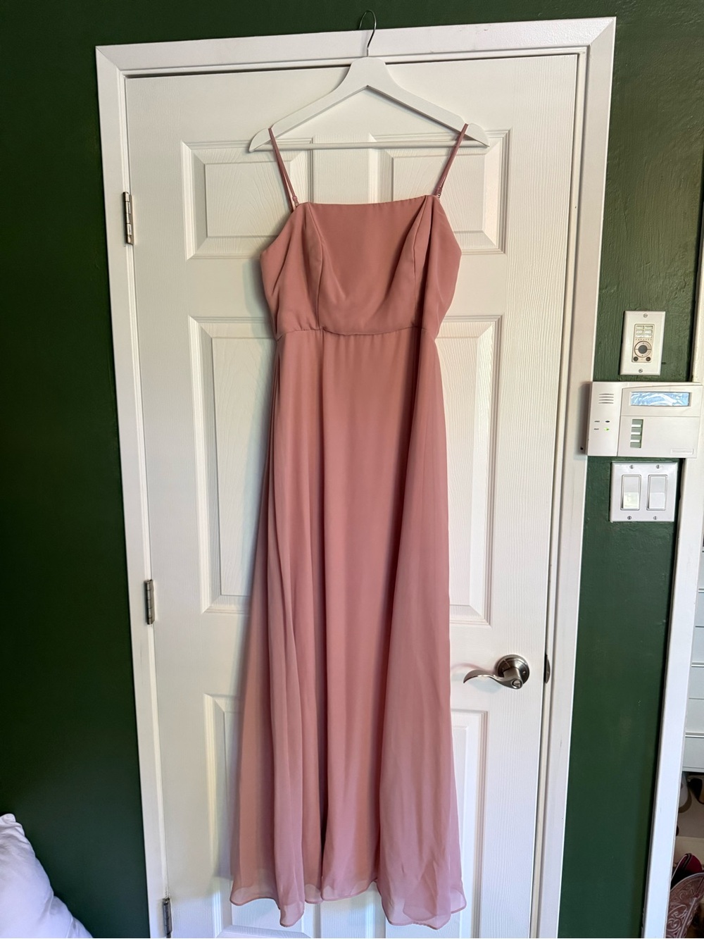 Birdy Grey Blush Pink Spaghetti Strap Maxi Dress